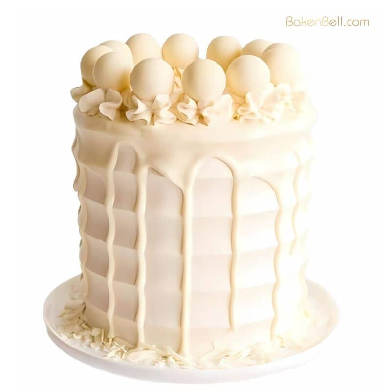 creamy elegance of our White Chocolate Drip Cake