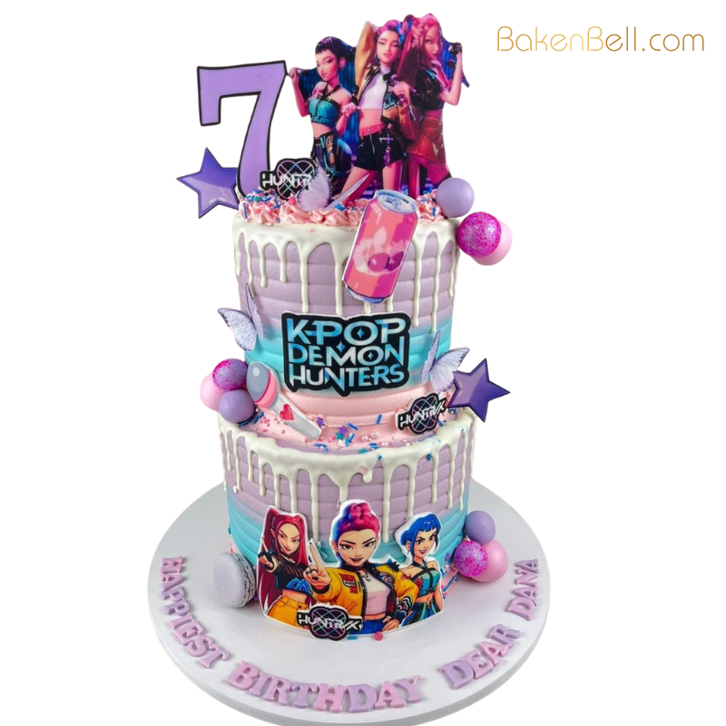 2 Tier Kpop Soda Pop Cake 2 Tier Kpop Soda Pop Cake - Image 1