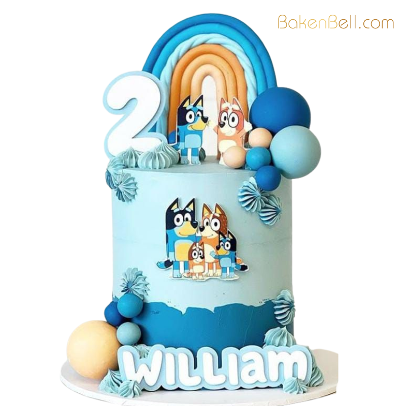 29 Bluey & Bingo Rainbow Cake 2 - Image 1