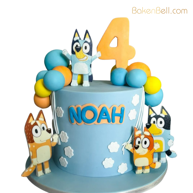 32 Bluey & Friends Balloon Cake - Image 1