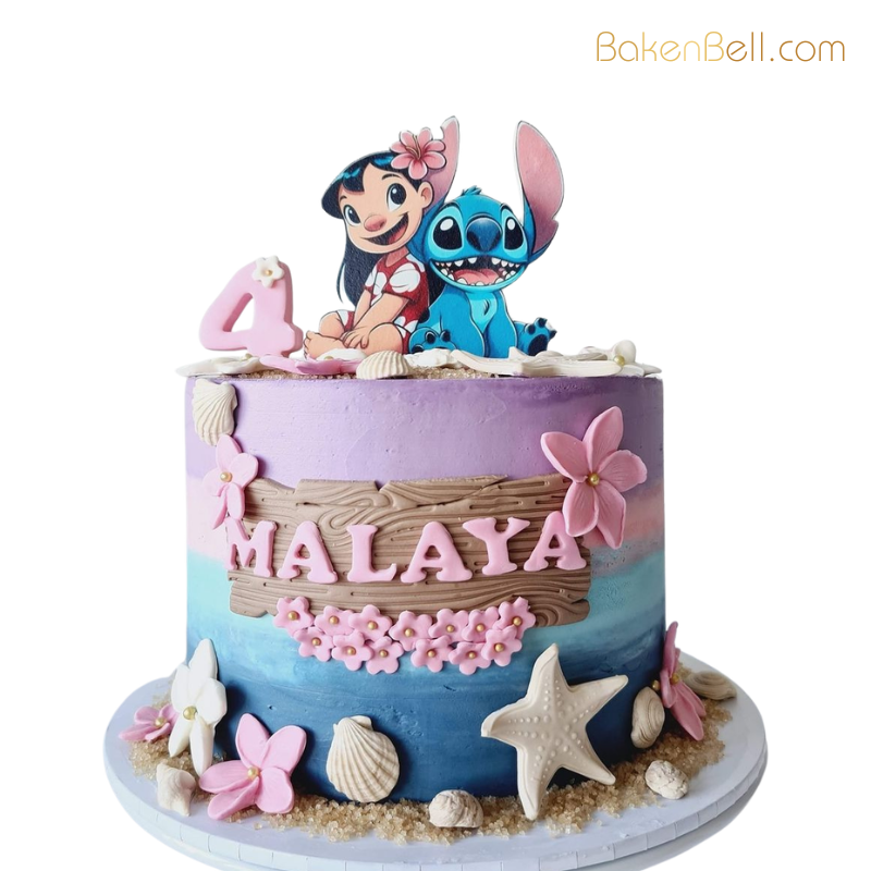 45 Maria and Stitch Ocean Cake - Image 1