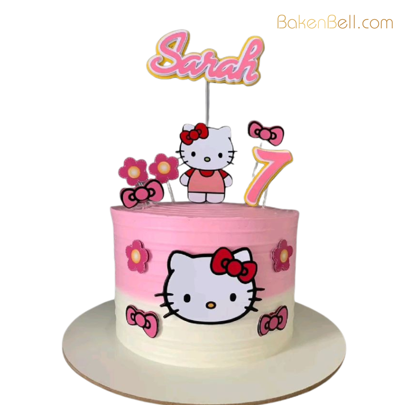 Floral hello Kitty Cake Floral hello Kitty Cake - Image 1